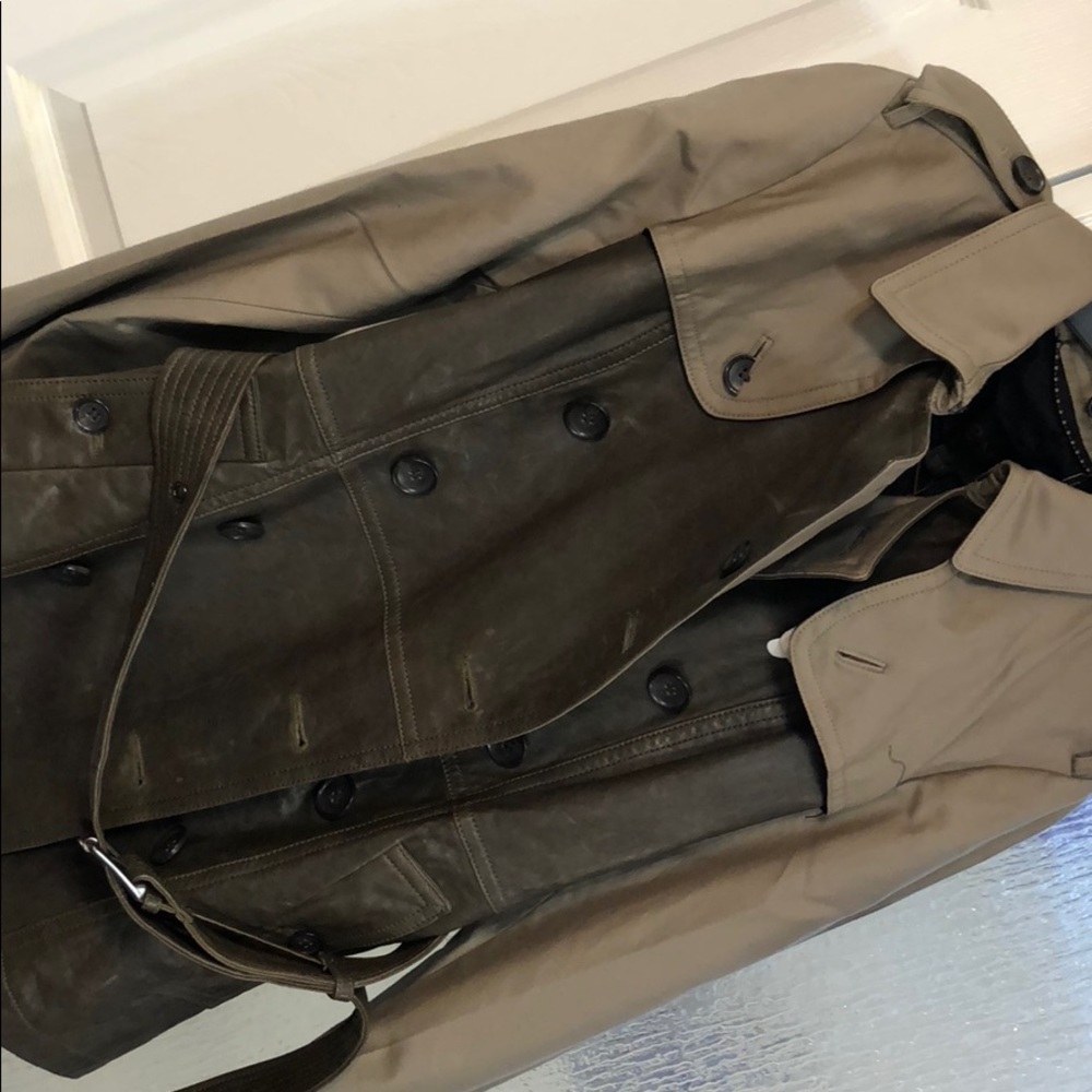 NWT authentic coach leather /rain trench coat